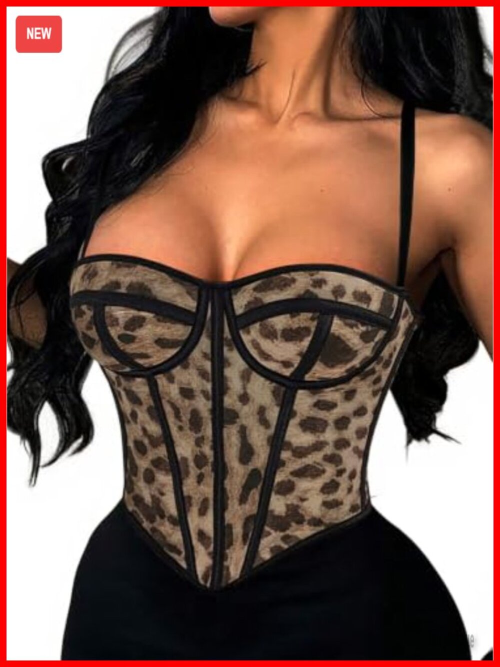 Corset Top with Straps Lace-Up Back Sweetheart Neckline Bustier Cami
